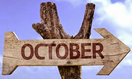 Broken month? Sign post labelled October pointing to the right